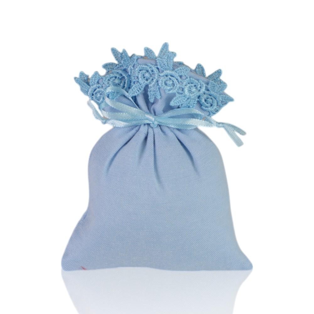 SACCHETTO CON MACRAME CELESTE